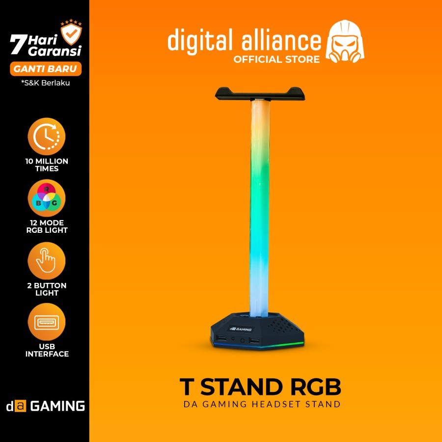 Stand Gaming Headset Digital Alliance RGB LED Holder USB 2.0 T STAND